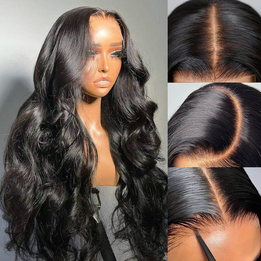 Natural Body Wave 4x6 Lace Closure Wig – 100% Human Hair Pre-Plucked