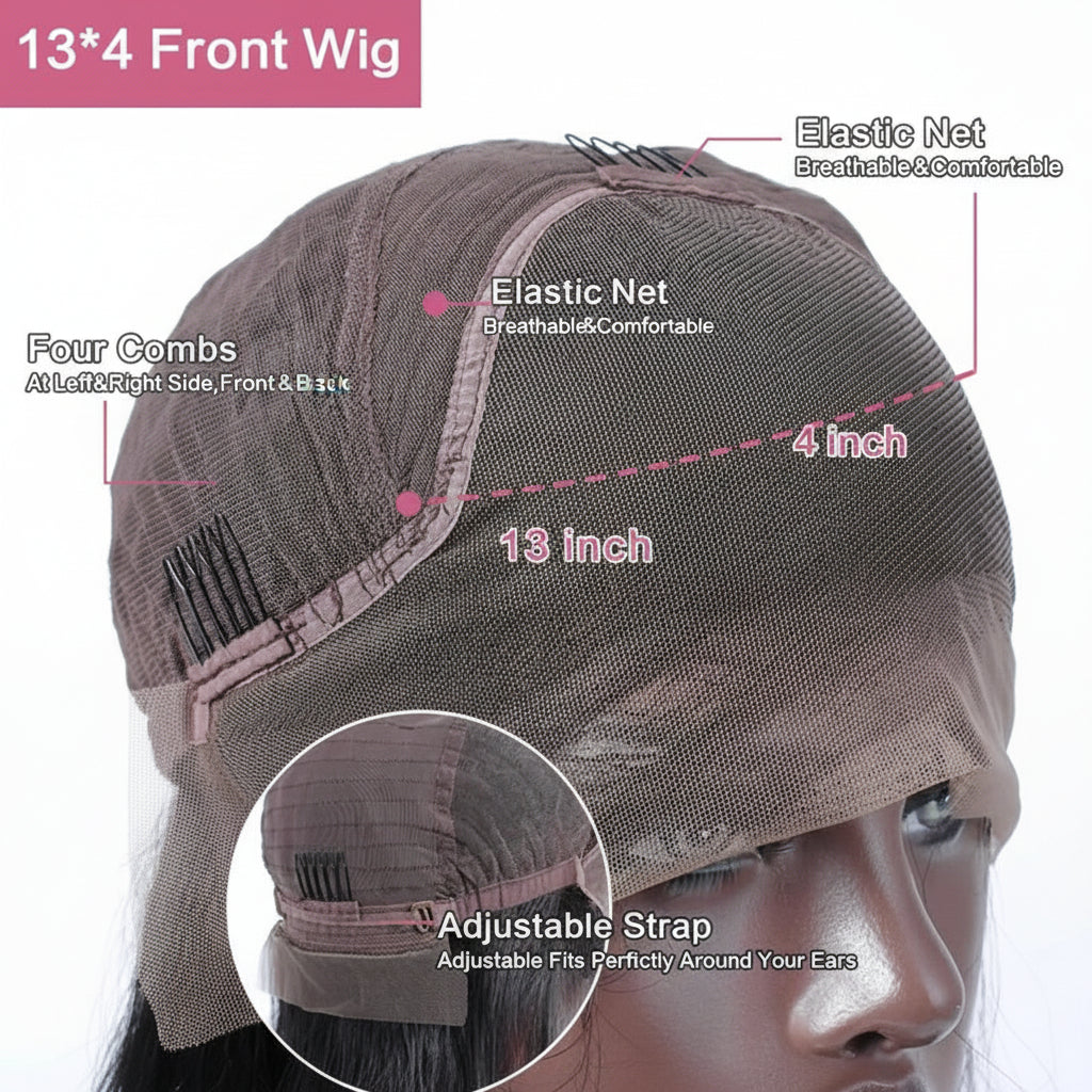 Highlight P427 Body Wave 13x4 Lace Front Wig Pre-Plucked 100% Human Hair Wig, Glueless Ready