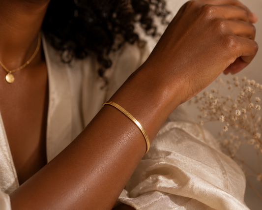 18k gold bracelet stainless steel