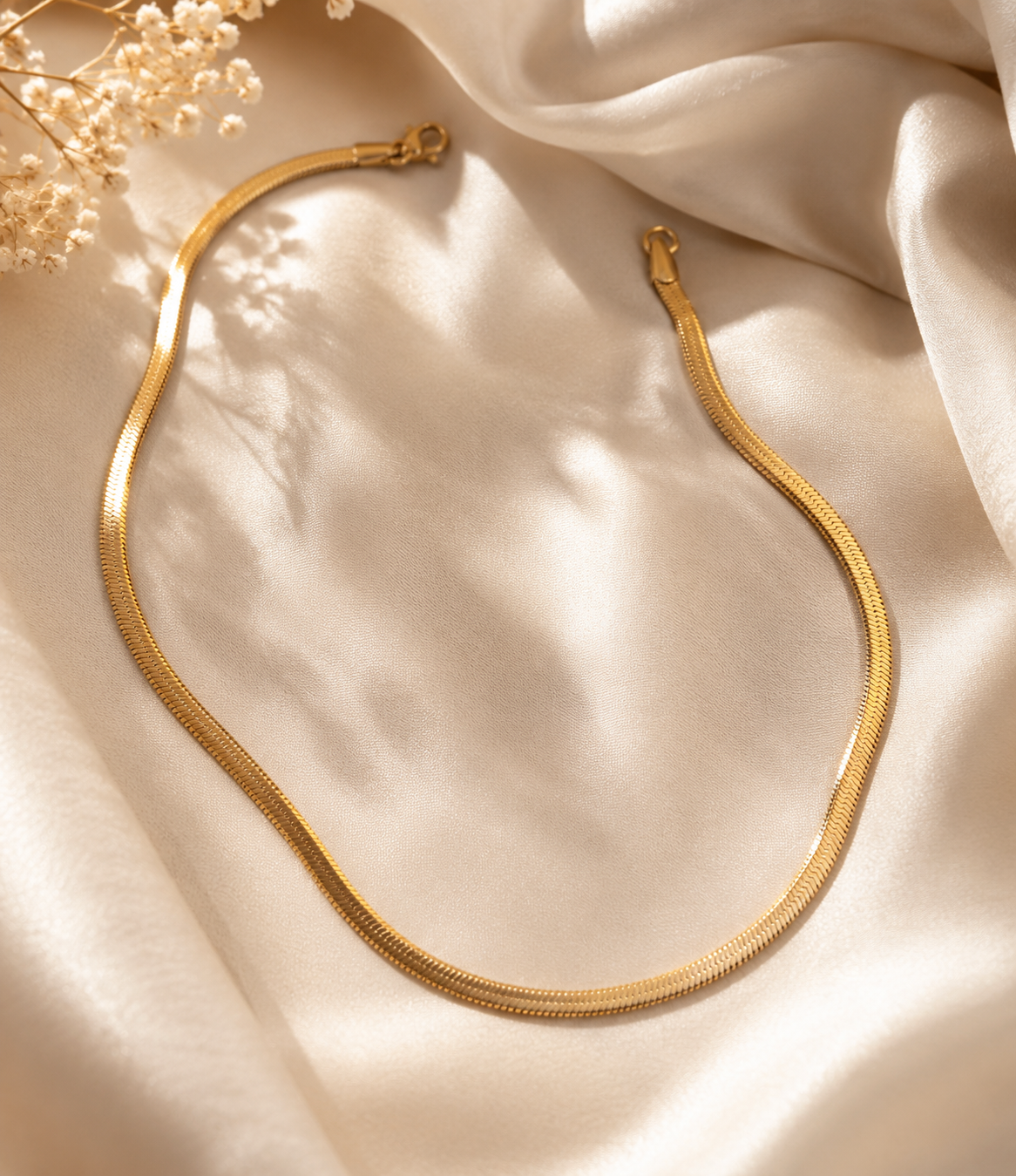 18k gold necklace stainless steel