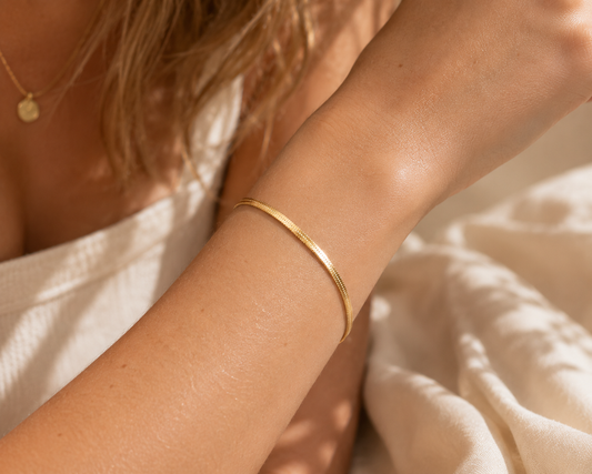 18k gold bracelet stainless steel