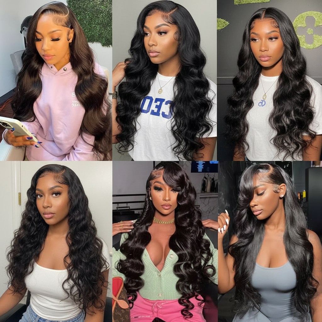 Luxury Angle Vietnamese Raw Virgin Hair Wig 6x4 Lace Front – HD Transparent Lace, Pre-Plucked Hairline, Full & Natural Look