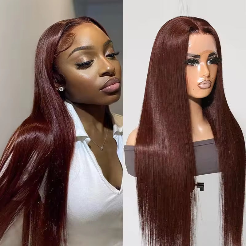 13x4 HD Lace Front Wig, Human Hair, Natural Brazilian Brown Wig, Unprocessed Virgin Wig.