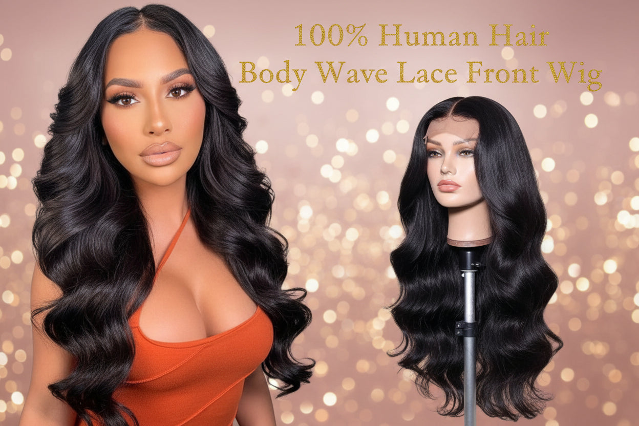 4x6 Lace Closure Wig Human Hair  Three-Dimensional Body Wave Density