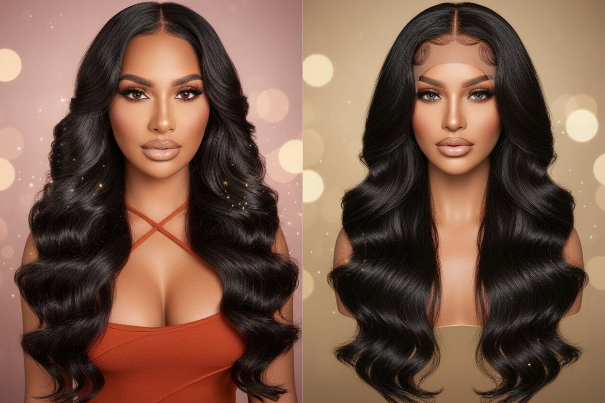 4x6 Lace Closure Wig Human Hair  Three-Dimensional Body Wave Density