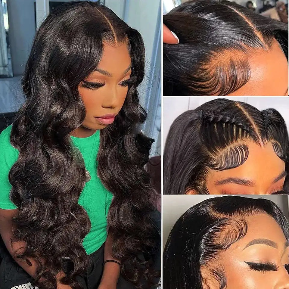 HD Lace Front Wig – 200% Density Virgin Remy Human Hair  Glueless .