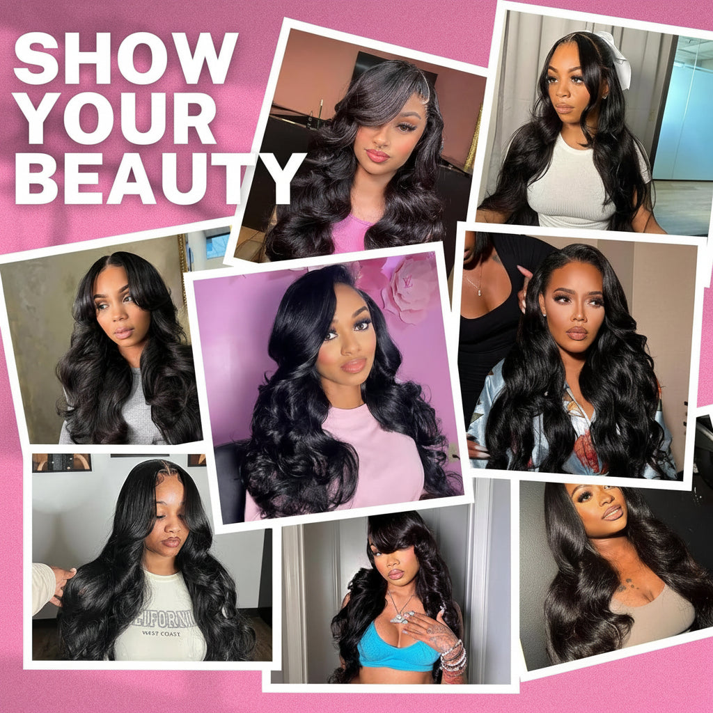 Human Hair Bundle Extensions Body Wave Natural Color