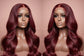 Wine Red Straight HD Lace Front Wig – 100% Brazilian Human Hair | Glueless | Pre-Plucked