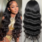 360 Lace Front Human Hair Wig, Body Wave Wig Natural Color, 150 Percent Density