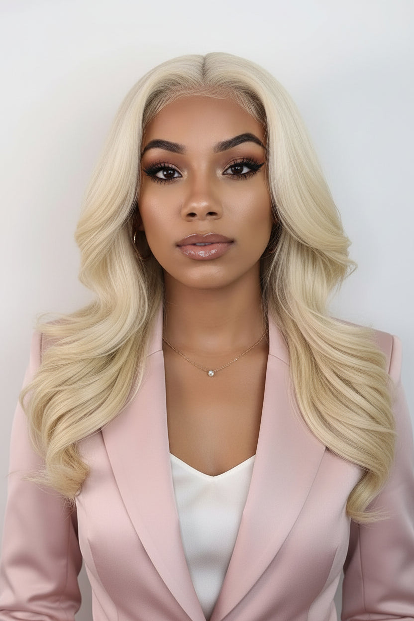 Honey Blonde Body Wave Lace Front Wig 13x4 – 100% Human Hair HD Lace.