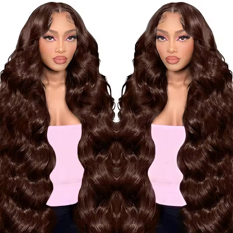 Wine Red HD Lace Front Wig – Vietnamese Straight Human Hair Glueless 150% Density  .