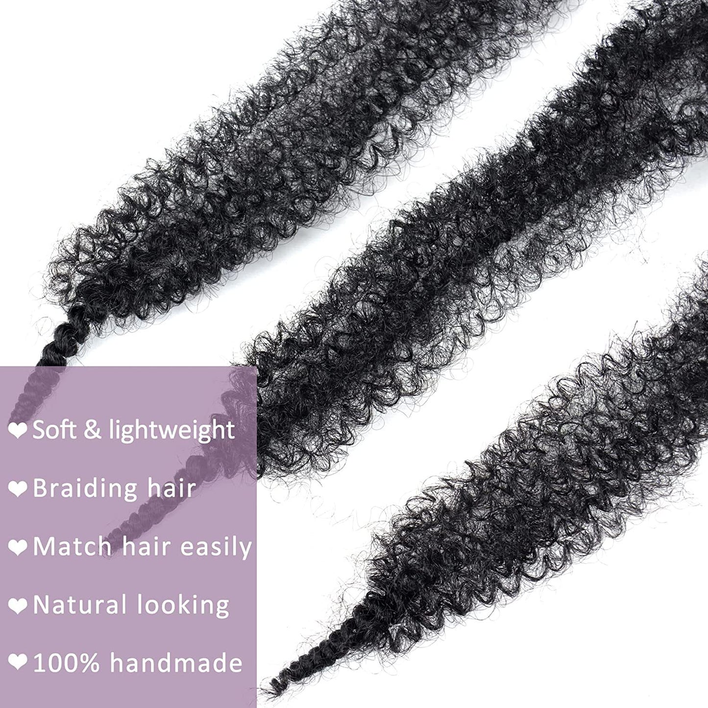 22” Soft Springy Afro Twist Hair – Pre-Separated & Pre-Fluffed | Crochet Hair for Passion Twists, Faux Locs & Natural Styles (1B)