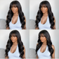 Pre Everything Glueless 13x5 Body Wave Lace Front Wig With Bangs Hd Pre Cut Lace Human Hair Wig For Black Women