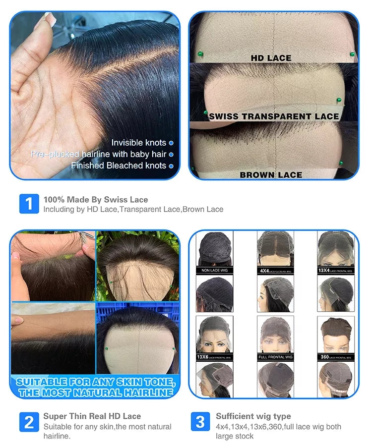 Luxury Angle Vietnamese Raw Virgin Hair Wig 6x4 Lace Front – HD Transparent Lace, Pre-Plucked Hairline, Full & Natural Look