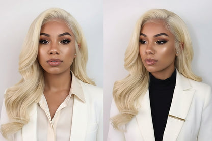Honey Blonde Body Wave Lace Front Wig 13x4 – 100% Human Hair HD Lace.