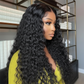 13x5 Lace Front,Water Wave,Middle Part,Natural Color,Human Hair Wig