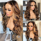 Highlight P427 Body Wave 13x4 Lace Front Wig Pre-Plucked 100% Human Hair Wig, Glueless Ready