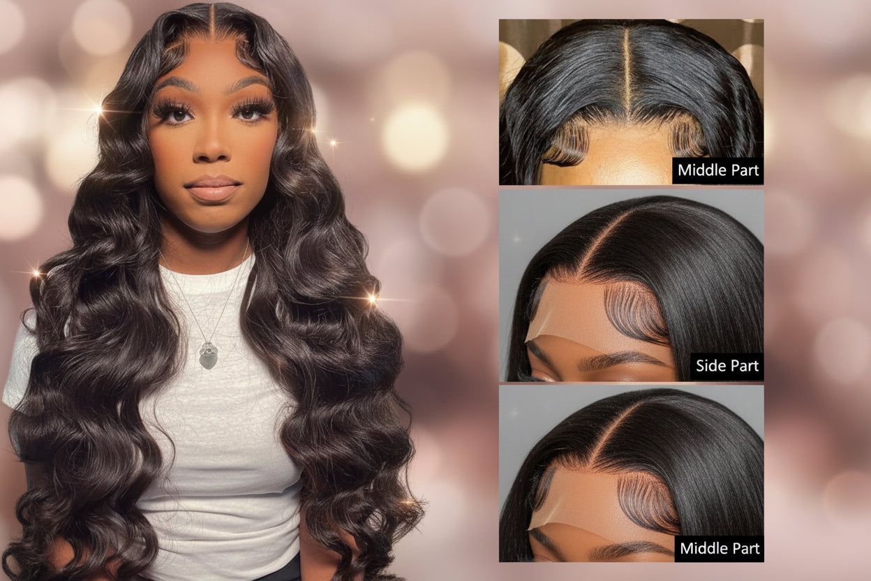 4x6 Lace Closure Wig Human Hair  Three-Dimensional Body Wave Density