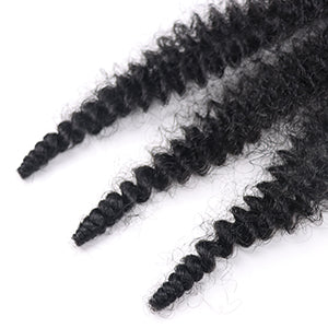 22” Soft Springy Afro Twist Hair – Pre-Separated & Pre-Fluffed | Crochet Hair for Passion Twists, Faux Locs & Natural Styles (1B)