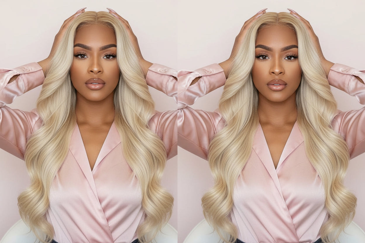 Honey Blonde Body Wave Lace Front Wig 13x4 – 100% Human Hair HD Lace.