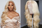 Honey Blonde Body Wave Lace Front Wig 13x4 – 100% Human Hair HD Lace.