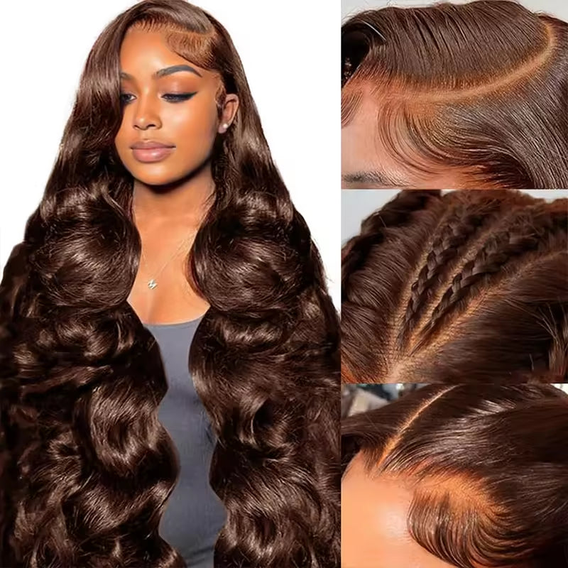 Wine Red HD Lace Front Wig – Vietnamese Straight Human Hair Glueless 150% Density  .