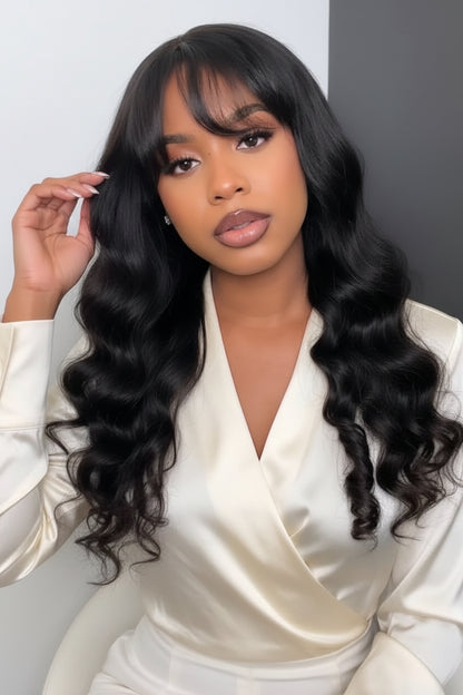 Natural Body Wave Full Machine Made Wig ,100% Human Hair.
