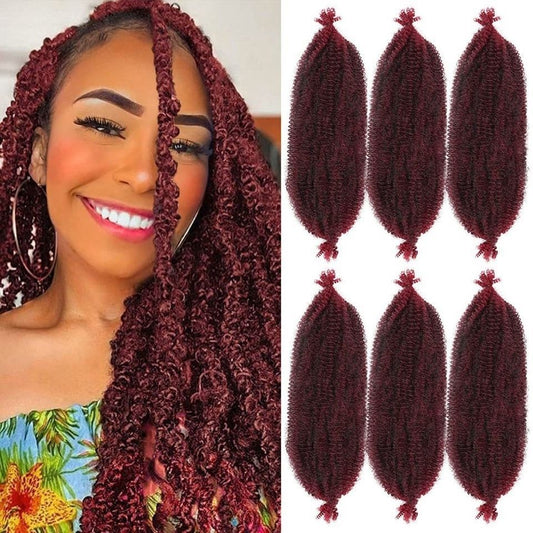 22” Soft Springy Afro Twist Hair – Pre-Separated & Pre-Fluffed | Crochet Hair for Passion Twists, Faux Locs & Natural Styles (1B)