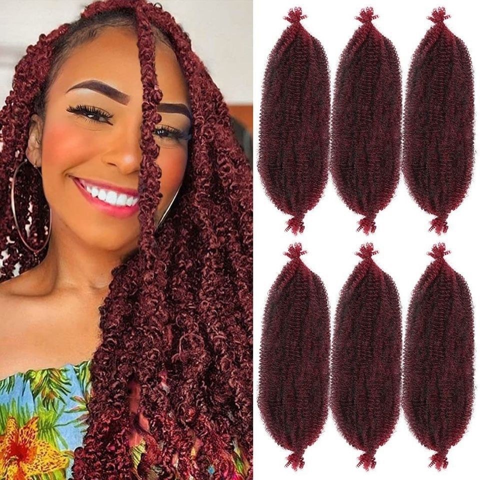 22” Soft Springy Afro Twist Hair – Pre-Separated & Pre-Fluffed | Crochet Hair for Passion Twists, Faux Locs & Natural Styles (1B)