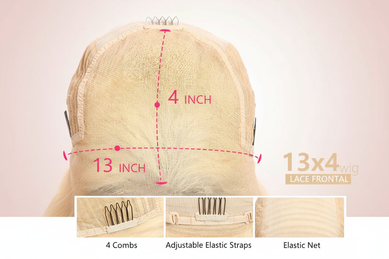 Honey Blonde Body Wave Lace Front Wig 13x4 – 100% Human Hair HD Lace.