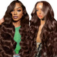 Wine Red HD Lace Front Wig – Vietnamese Straight Human Hair Glueless 150% Density  .