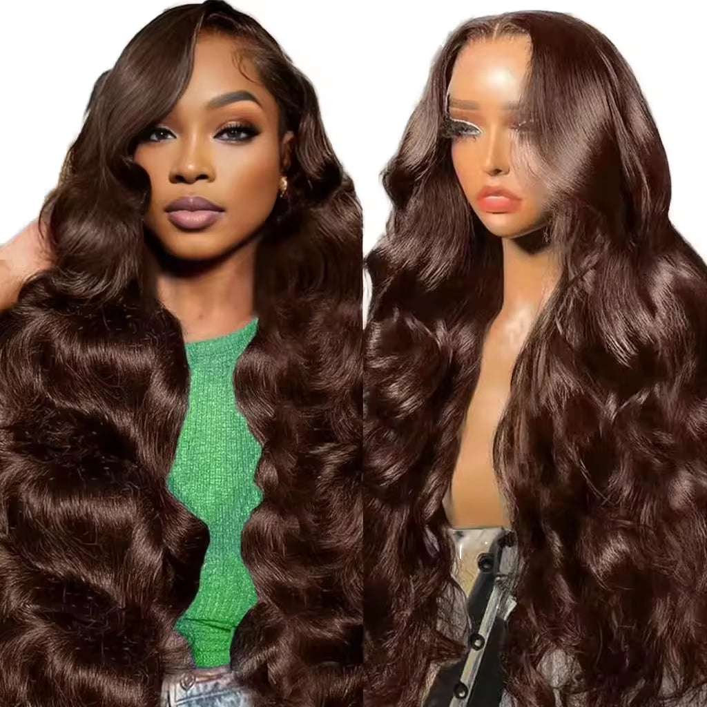 Wine Red HD Lace Front Wig – Vietnamese Straight Human Hair Glueless 150% Density  .