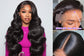 Front Human Hair Wigs Natural Color Body Wave Density